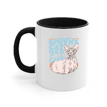 Discover Sphynx Cat Dad | Cat Owner Accent Mugs