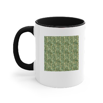 Discover Gold Green Snake Skin Pattern Accent Mugs