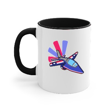 Discover fighter jet Accent Mugs