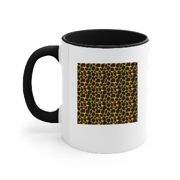 Discover Neon Orange Giraffe Pattern Accent Mugs