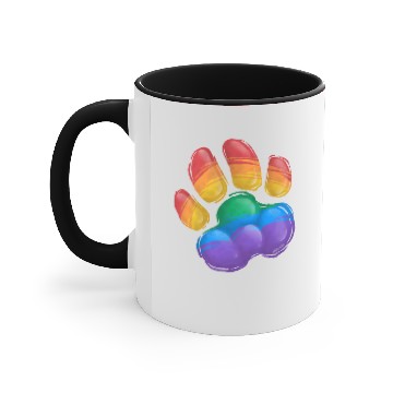 Discover Rainbow - Wolf paw Accent Mugs