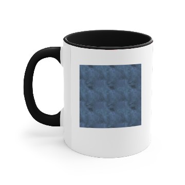 Discover Dark Blue Batik Pattern Accent Mugs