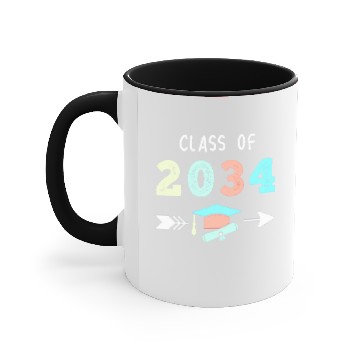 Discover School graduation senior class 2034 Accent Mugs