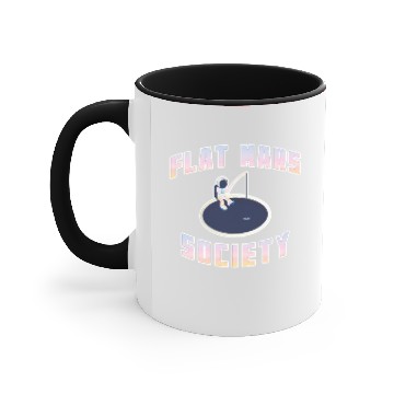 Discover Flat Mars Society Flat Earth Gift humor Accent Mugs
