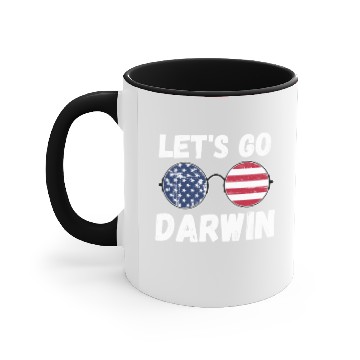 Discover Let's Go Darwin American Flag Sunglasses Funny Accent Mugs