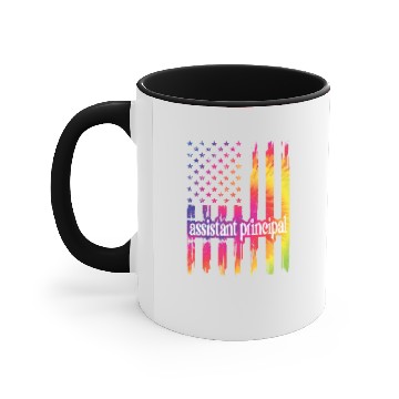 Discover Assistant Principal US Flag Gifts School Crew Accent Mugs