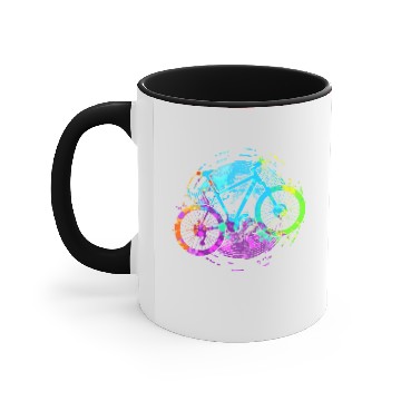 Discover MTB Mountain Bike Life Accent Mugs