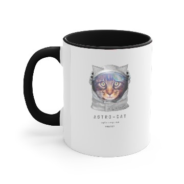 Discover Astro cat | Astronaut cat explore my own privacy Accent Mugs