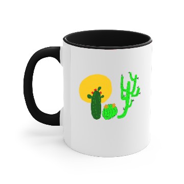 Discover Cactus life Fitted Scoop Accent Mugs