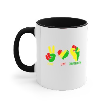 Discover Peace Love Juneteenth Accent Mugs