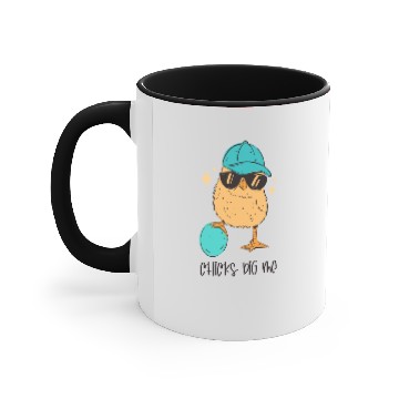 Discover Chicks Dig Me Easter Toddler Boy Men Accent Mugs