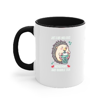 Discover Kawaii Bubble Tea Hedgehog funny Boba-Tea Accent Mugs