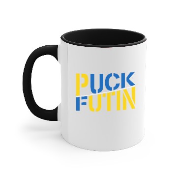 Discover Puck putin Accent Mugs