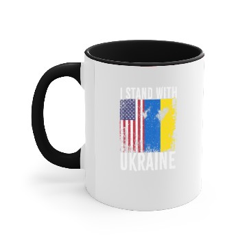 Discover I stand with Ukraine Stop Ukraine War Accent Mugs