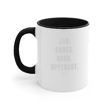 Discover Jab Cross Hook Uppercut Accent Mugs