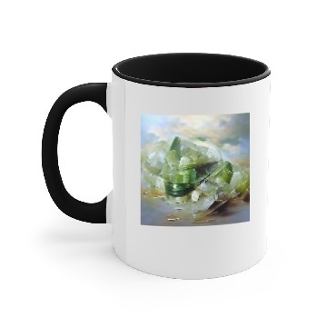 Discover Green quartz crystal gemstone Accent Mugs