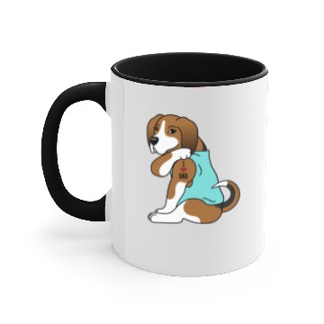 Discover I Love Dad Basset Hound Accent Mugs