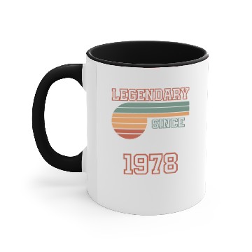 Discover 44th Birthday legendary since 1978 Accent Mugs