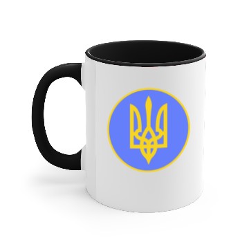 Discover Ukraine trident Accent Mugs