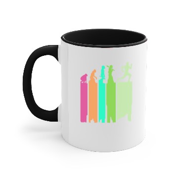 Discover Mountain Trail Running Runner Evolution Of Running Accent Mugs