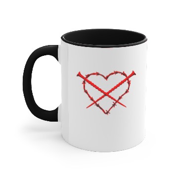 Discover Barbed Wire Heart Accent Mugs