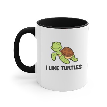 Discover I Like Turtles Ocean Cute Sea Turtle Accent Mugs