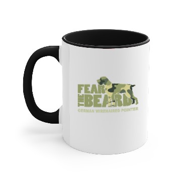 Discover Fear The Beard Camo German Wirehaired Pointer Hunt Accent Mugs