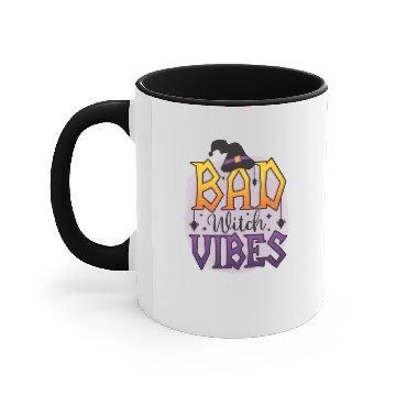 Discover Bad Witch Vibes Halloween Accent Mugs