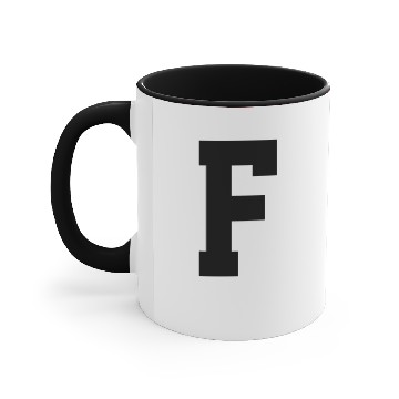 Discover Monogram Superstar Initial letter F Accent Mugs