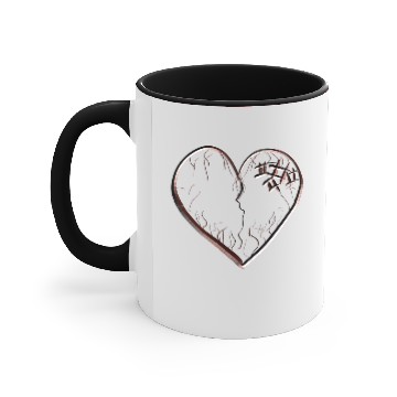 Discover heart symbol broken sad scars Accent Mugs