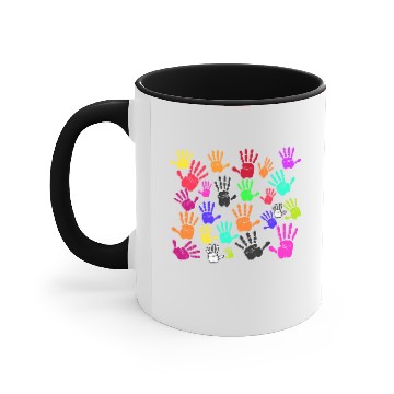 Discover Hands Fitted Print Right And Left Accent Mugs