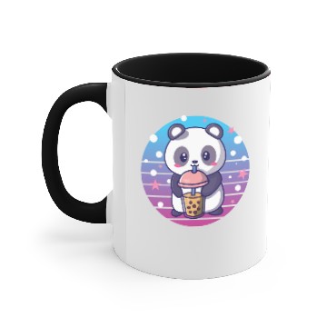 Discover Panda Bear Boba Milk Tea Funny Bubble Tea Lovers Accent Mugs