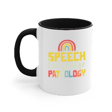 Discover Speech Language Pathologist SLP Rainbow Speechie Accent Mugs