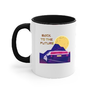 Discover Back To The Future Delorean Destination Time Logo Accent Mugs