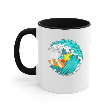 Discover Surfing Skeleton Accent Mugs