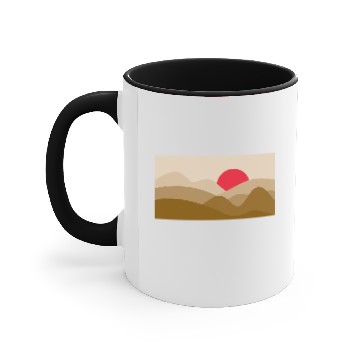 Discover Minimalist Sun Copper Brown Accent Mugs
