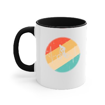 Discover bmx retro heartbeat Accent Mugs