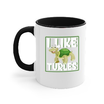 Discover I Like Turtles Accent Mugs