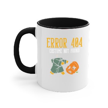 Discover Error 404 Costume Not Found Halloween Pumpkin Head Accent Mugs