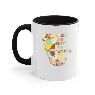 Discover Messy Bun Run Rap Nap Perfect for Coffee Lovers Accent Mugs