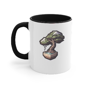 Discover 8 Bit Bonsai Tree Accent Mugs