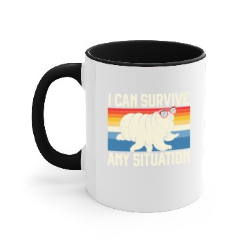 Discover I Can Survive Any Situation Water Bear Tardigrade Accent Mugs