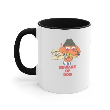 Discover BEWARE OF DOG Accent Mugs