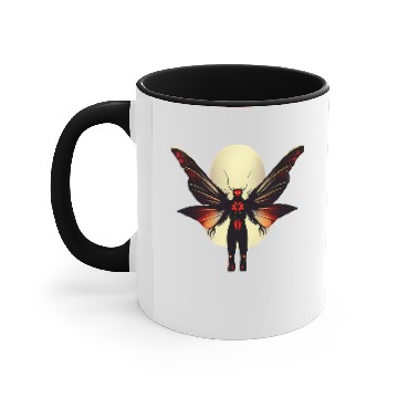 Discover Red-eyed Mothman Accent Mugs
