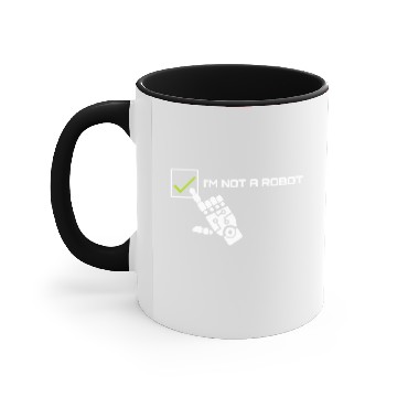 Discover Robotech i'm not a robot Accent Mugs