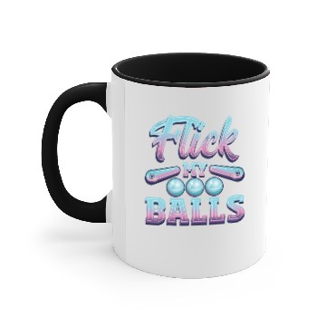 Discover Flick My Balls Pinball Arcade Machine Accent Mugs