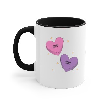 Discover Fun Candy Hearts Accent Mugs