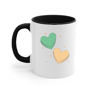 Discover Candy Hearts Accent Mugs