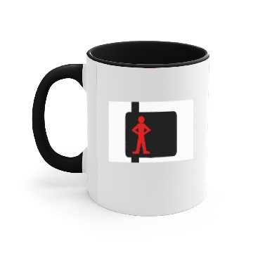 Discover Traffic Sign Accent Mugs