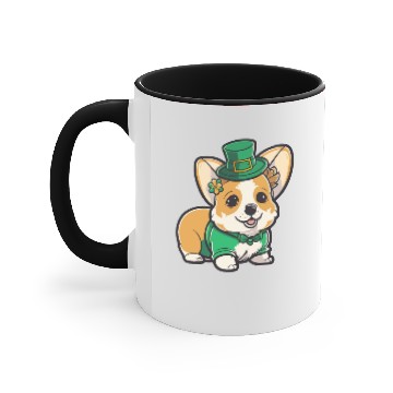Discover st patricks day - chibi corgi dog Accent Mugs
